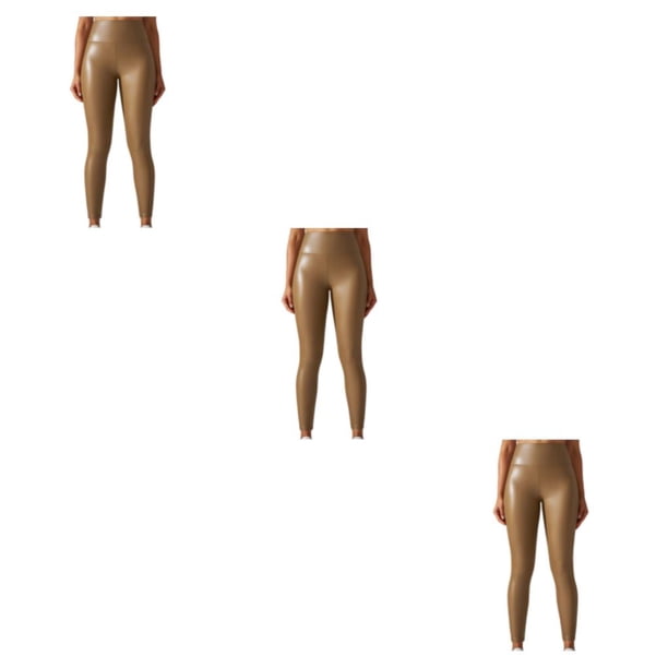 Mallas de cuero PU Minnieouse para mujer pantalones de Yoga verano ajustados sin grietas Type1 NO1