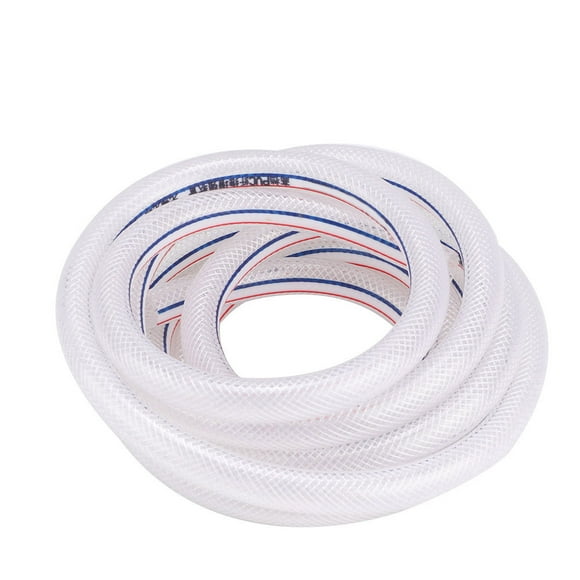 Tuyau flexible, tuyau transparent de tube tressé flexible renforcé de PVC de 8/12 mm pour l'irrigation de jardin, les serres, le système d'arrosage(8 mètres)