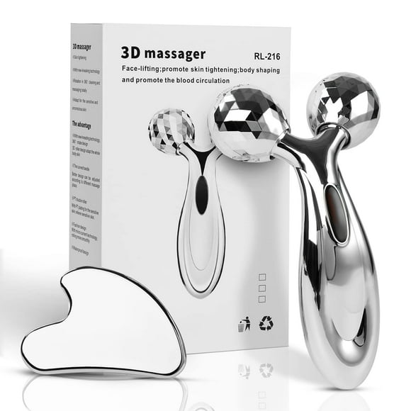Set de rodillos Gua Sha and Face Leiwo de acero inoxidable para mujer