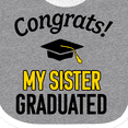 thumbnail image 4 of Inktastic Congrats My Sister Graduated with Cap Boys or Girls Baby Bib, 4 of 4