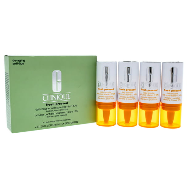 Fresh Pressed Daily Booster with Vitamin C 10 Percent by Clinique for Women - 4 x 0.29 oz - Walmart.com