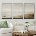 thumbnail image 2 of PixonSign Framed Canvas Print Wall Art Set Watercolor Misty Foggy Beach Ocean Bird Seascape Nature Wilderness Illustrations Modern Art Decorative Rustic Relax Colorful for Bedroom - 24"x36"x3 Black, 2 of 5