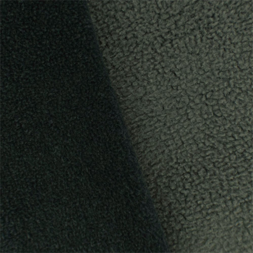 Black/Grey Doublesided Polar Fleece, Fabric By the Yard