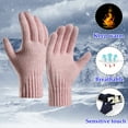 thumbnail image 5 of AWZXDE Winter Women Warm Screen Knit Gloves Soft Full Finger Elastic Comfortable Mittens for Cold Weather RD1,One Size, 5 of 7