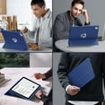 thumbnail image 4 of MoKo for iPad Air 13 Inch Case M2 2024/ iPad Pro 12.9 Case (6th/5th Gen 2022/2021) with Pencil Holder, Smart Protective Cover for iPad Air 13 inch with Back Trifold Stand, Auto Wake/Sleep, Navy Blue, 4 of 8