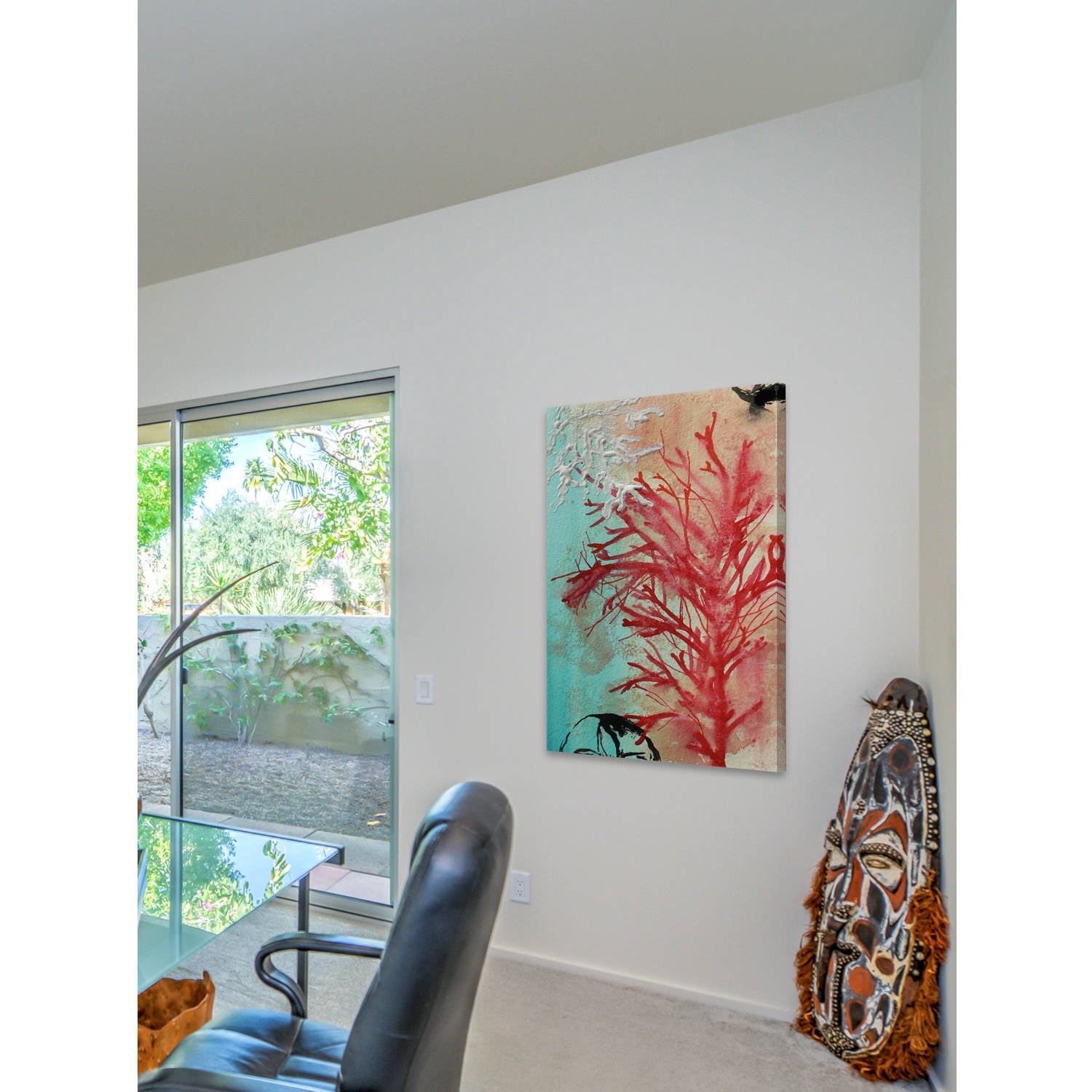 Marmont Hill "Red Coral" by Christine Lindstrom Painting Print on Wrapped Canvas