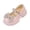 Pink |#14, variant on Little Girls Patent Leather Slip-On Penny Loafer Glitter Bow Low Heel School Uniform Dress Shoes for Girls (34,Pink)