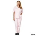 thumbnail image 1 of NATURAL UNIFORMS WOMENS SOLID V-NECK SCRUB SET FREE SHIPPING, 1 of 1