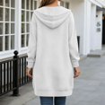 thumbnail image 6 of Stralyhd Women's Zip Up Hoodies Long Tunic Sweatshirts Oversized Casual Long Sleeve 2026 Home Lounge Fall Hoodie Jacket Coa Light Gray XXL, 6 of 7