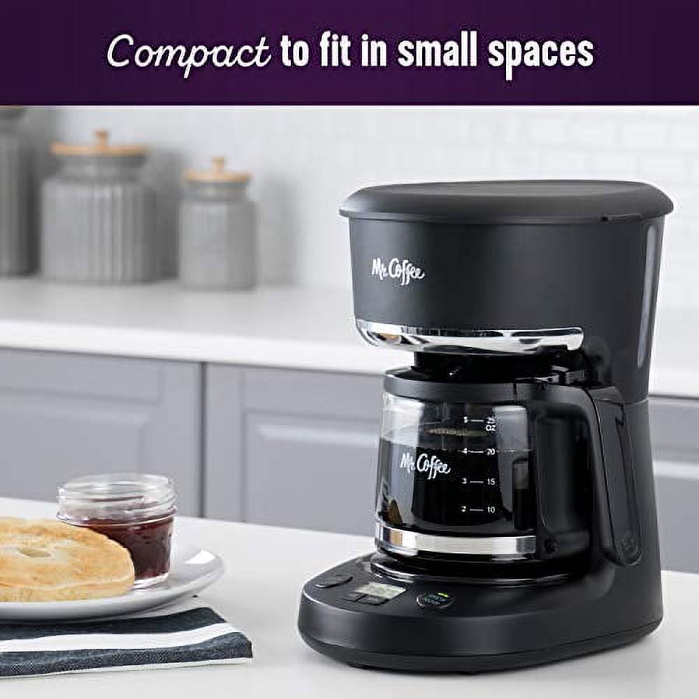 Mr. Coffee Programmable Black 5-Cup Drip Coffee Maker