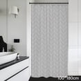 thumbnail image 7 of AUQ Gray Stall Small Dorm Grey Half Size Fabric Shower Curtain Liner for Bathroom Stand Up 36X72 Inches Wide Single Narrow Chevron Herringbone Geometric Rv Tiny Walkin Polyester Bathroom, 7 of 7