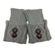 thumbnail image 4 of 1 par de calentadores de piernas de punto, medias de invierno cálidas para mujer, puños de botas gris claro, 4 of 9