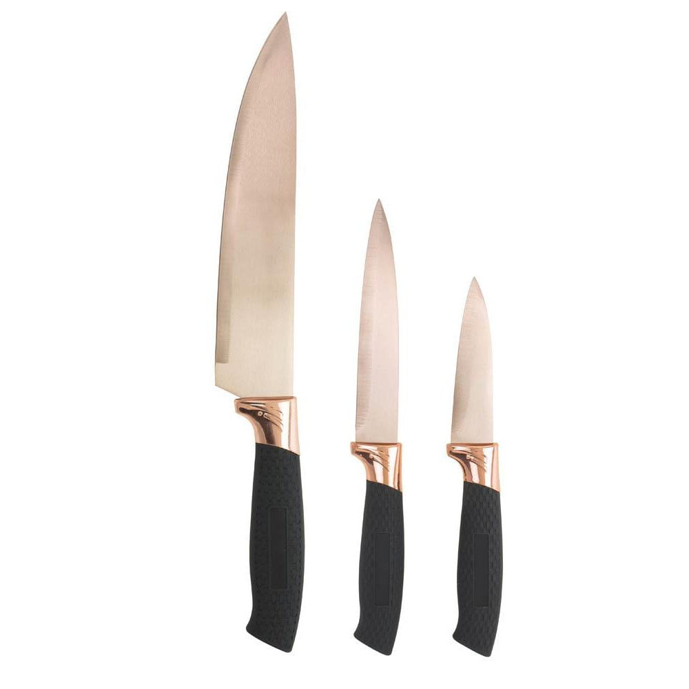 Utility Knife Set, Copper Blade Chefs Sharp Kitchen Utility Knife, 3