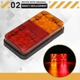 thumbnail image 6 of 2Pcs 12V 10LED Waterproof Truck Trailer Truck Tail Light Car Turn Signal Brake Rear y11680, 6 of 6