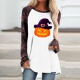 thumbnail image 2 of Blusa suelta informal de manga larga con cuello redondo para mujer, camisas con estampado de Halloween Fridja fjkfkj2414, 2 of 5