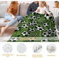 thumbnail image 4 of LHSHID Flannel Fleece Blanket American Football Field Green for Bedroom Couch Travelling Comfortable All Season Air Conditioning Blanket for Adult Chidern 30x40in, 4 of 6