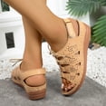 thumbnail image 6 of Willtoo Wedge Sandals for Women Dressy Comfortable Walking Summer Low Platform Ankle Strap Open Toe Casual Dressy Women Flat Sandal, 6 of 8
