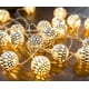 thumbnail image 1 of Cadena de luces LED marroquíes - 5 m de longitud total 30 LED de color blanco cálido | Guirnalda de luz | Bola de Plata Estilo Oriental Marroquí, 1 of 7