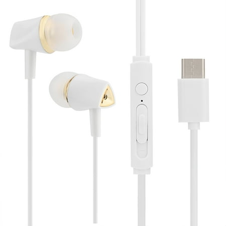 TOPINCN USB Type C Earbuds Noise Cancelling Hands-free Call Lossless Stereo Headphones with Mic,Type C