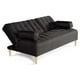 thumbnail image 4 of Sofá Cama Makora Queen con Memory Foam Color Negro Lino Respaldo Reclinable de 3 Posiciones, 4 of 8