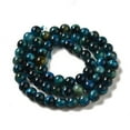 thumbnail image 3 of Grade AB+ Dyed Natural Tiger Eye Beads Strands Round Cadet Blue 6mm Hole: 1.2mm about 60~61pcs/strand 14.84~15.08 inch(37.7~38.3cm), 3 of 5