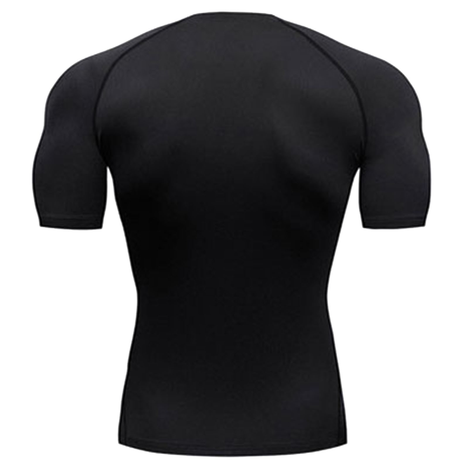 Camiseta de Compresión de Manga Corta para Hombre, para Gimnasio y Entrenamiento, Secado Rápido 4