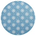 thumbnail image 3 of Ryvnso Snowflakes Print Round Plate Mats Dining Table Placemat Set of 4 for Holiday Decoration, 3 of 7
