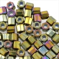 thumbnail image 3 of Miyuki Delica Seed Bead Hex Cut 8/0 Metallic Nickel Plated AB, 3 of 3