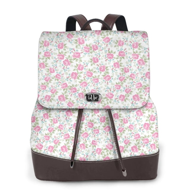 Fotbe Floral Mochila Bolso con Estampado para Mujer, Mochila Antirrobo de Nylon Impermeable, Bolsa Ligera de Hombro