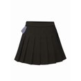thumbnail image 3 of Women'S High Waisted Pleated Mini Skirt A-Line Tennis & School Skirt Black S, 3 of 9