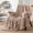 Milk Brown, variant on Faux Rabbit Fur Fleece Throw Blanket for Couch, Soft Plush Fuzzy Double-Sided Bubble Fluffy Blanket, 50" x 60", Beige
