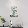 thumbnail image 3 of Farmhouse Cotton Bathroom Decor Wall Art Rustic Flower Just Have Faith Butterfly Floral Pictures Wall Decor Canvas Painting Prints Artwork Home Decorations Framed for Bedroom Living Room 12"x16", 3 of 6