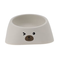 Unique Bargains 1 Pc Non-Skid Puppy Bowl for Indoor and Outdoor Camping Gray Plastic