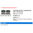 thumbnail image 2 of Front Brake Pad Set - Compatible with 2010 - 2013 Kia Soul 2011 2012, 2 of 2