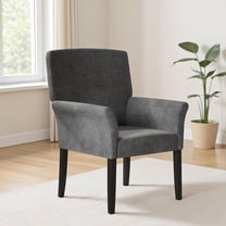 Topcobe Executive Guest Chair Reception Waiting Room Arm Chair, Modern Accent Chair for Living Room Bedroom Balcony, Single Sofa for Home and Office, Gray