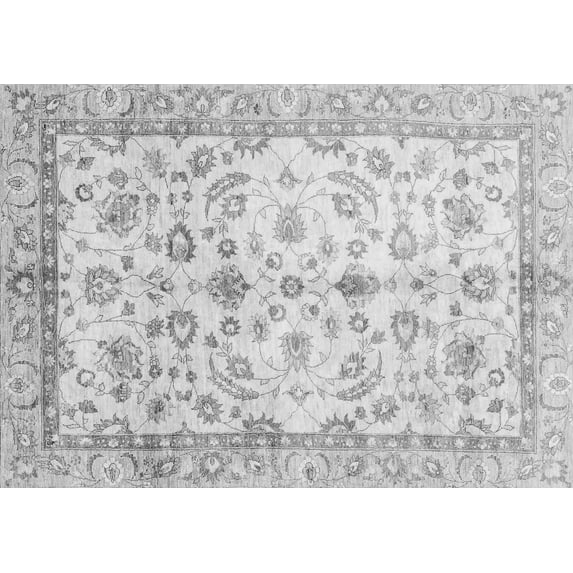 Ahgly Company Indoor Rectangle Oriental Gray Traditional Area Rugs, 6' x 9'