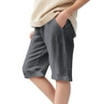 thumbnail image 2 of KAUOD Girl's Summer Capris Casual Cotton Linen Tapered High Waist Drawstring Knee Length Loose Trouser with Pockets Clothes, 2 of 9
