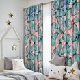 thumbnail image 5 of Blackout Kids Curtains,Blue Butterfly Pink Background Pattern Childrens Insulated Curtains Set Of 2,Bedroom Essentials,Toddler Room Decor 52"x84", 5 of 5