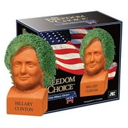 Chia Pet Planter Decorative Pottery Head Plant- Freedom Choice Hillary Clinton- Happy