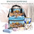 thumbnail image 5 of Pofeuu Animals on Noah's Ark Floating Print Diaper Bag Backpack, Multifunction Travel Pack Maternity Baby Changing Bags, Large Capacity, Waterproof, 5 of 6