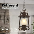thumbnail image 5 of GZBtech Outdoor Pendant Light Oil Rubbed Bronze Finish Ceiling Hanging Light with Frosted Glass Shade Wall Mount for Porch 1 Light, 5 of 6
