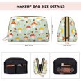 thumbnail image 5 of Picia Mushroom Bee Print Leather Makeup Bag Make Up Bag Travel Toiletry Bag for Her Girlfriend Teacher Teen Girl Gifts, 5 of 8