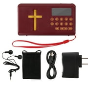 Kebiory Bible Audio Player Rechargeable Electronic Bible Talking King James Version with 4GB Micro SD Card/Earphone/LED Display,As a Gift
