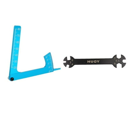

RC Car Measuring Tool Ruler & 3/4/5/5.5/7/8mm Wrench RC Adjuster Tool