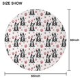 thumbnail image 6 of Boston Terrier Puppy Dog Round Tablecloth 60"x60",Wrinkle Wipeable Table Cloth for Kitchen Dining Room Picnic Patio Party, 6 of 6