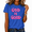 1-Blue, variant on Women's Bold Pink Bubble Text T-Shirts Crewneck Short Sleeve Retro Graffiti Print Tees Trendy Graphic Statement Tops