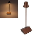 thumbnail image 2 of Cordless Table Lamp Battery Powered Building Shape Dimmable Touch Control 5200mAh Battery IP54 Waterproof LED Desk Lamp Brown, 2 of 9