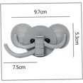 thumbnail image 2 of Gancho de elefante bonito de plástico, soporte para llaves, estante de pared, gancho decorativo, organizador de almacenamiento, accesorios de cocina para baño TUNC Sencillez, 2 of 5