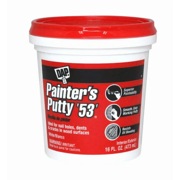 DAP Painters Putty White Interior/Exterior Waterproof , Spackling 1 Pint(s)