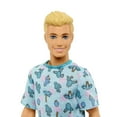 thumbnail image 4 of Barbie Fashionistas Ken Fashion Doll #211 with Blonde Hair, Blue Cactus Tee, White Shorts and Sneakers, 4 of 7